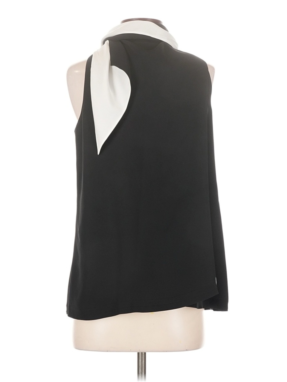 Lafayette 148 New York Silk Scarf Neck Blouse Black Size Small - Picture 3 of 5